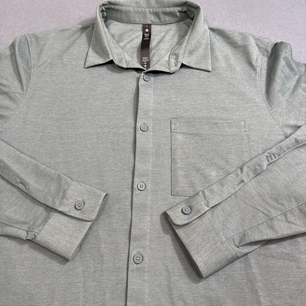 lululemon athletica Gray Casual Button Down Shirt